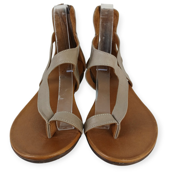 Bueno SZ EU41/US10 Tia Hand Crafted Leather Sandal Light Brown - Picture 6 of 8